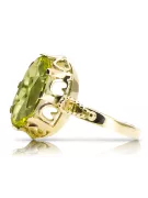 Vintage bijuterii Inel Peridot galben Aur galben 14K vrc134y
